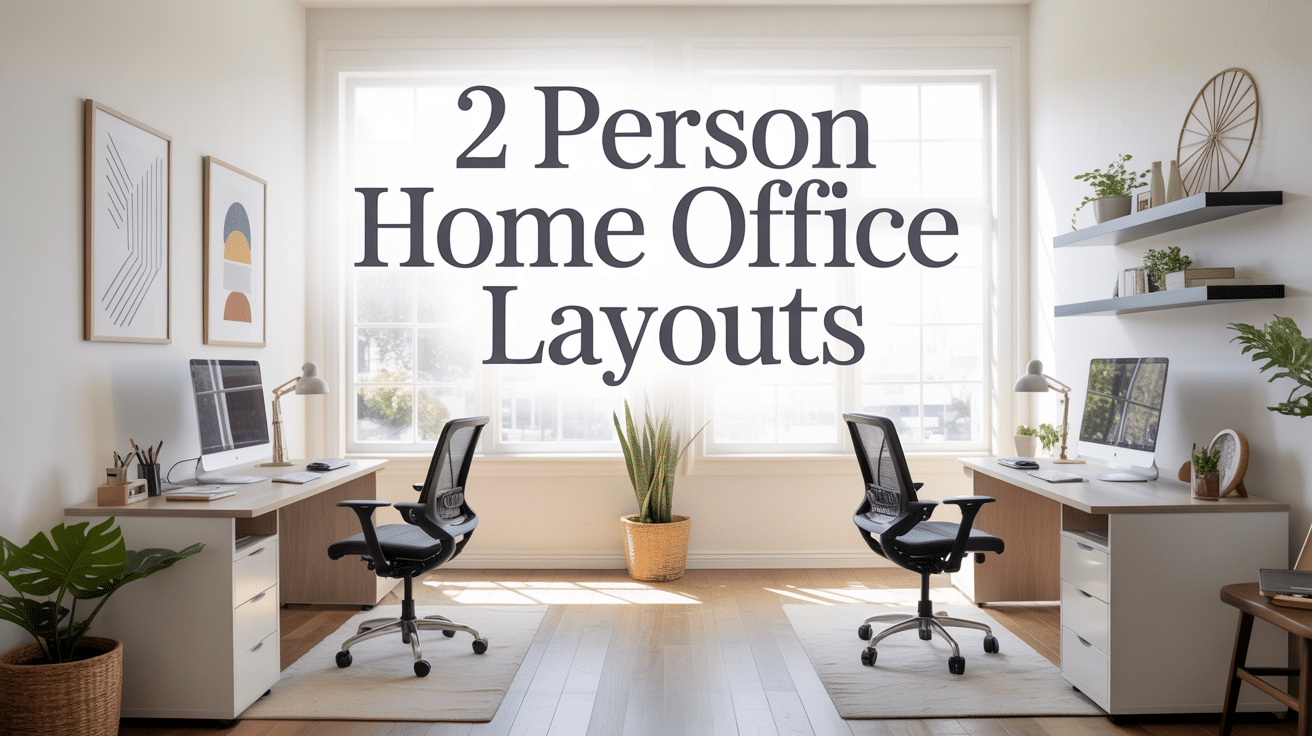 Bright modern office with two desks back to back