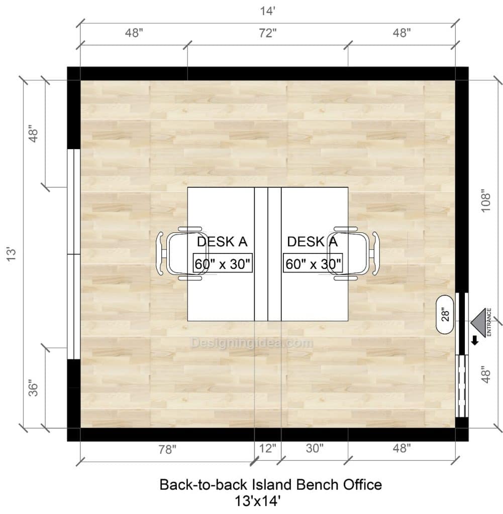 2 Person Home Office Layouts that Make Sharing Easier: Desk Placement Ideas