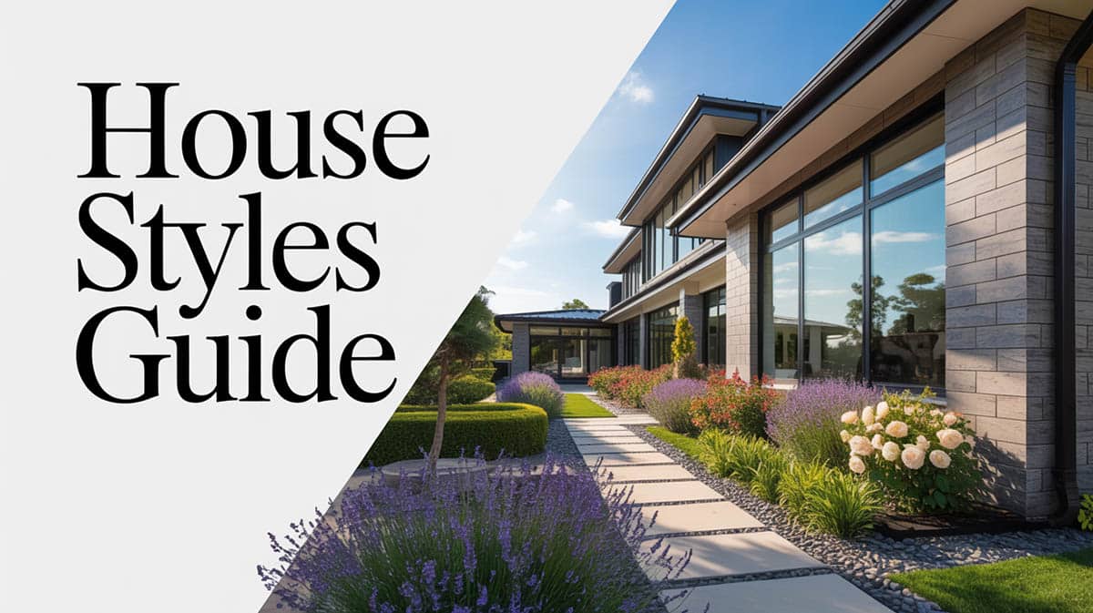 House styles guide with contemporary home front yard