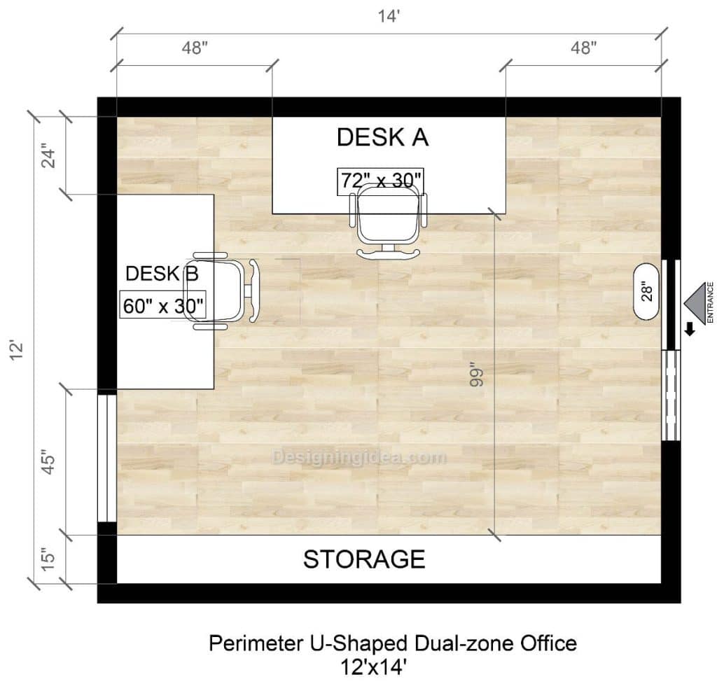 2 Person Home Office Layouts that Make Sharing Easier: Desk Placement Ideas