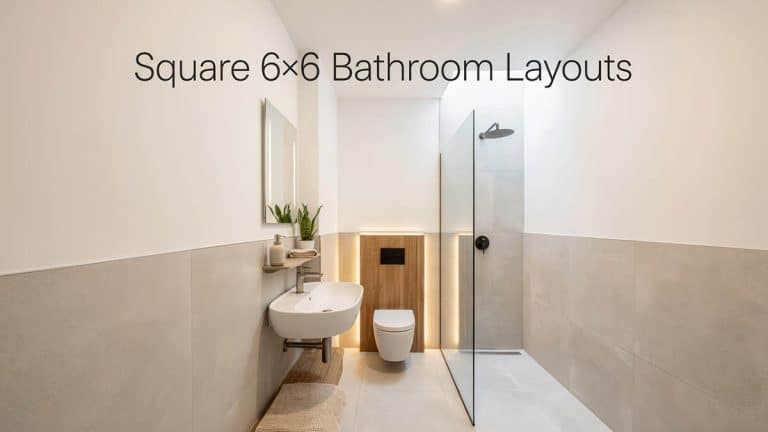 Square 6×6 Bathroom Layouts That Make a Small Space Feel Bigger