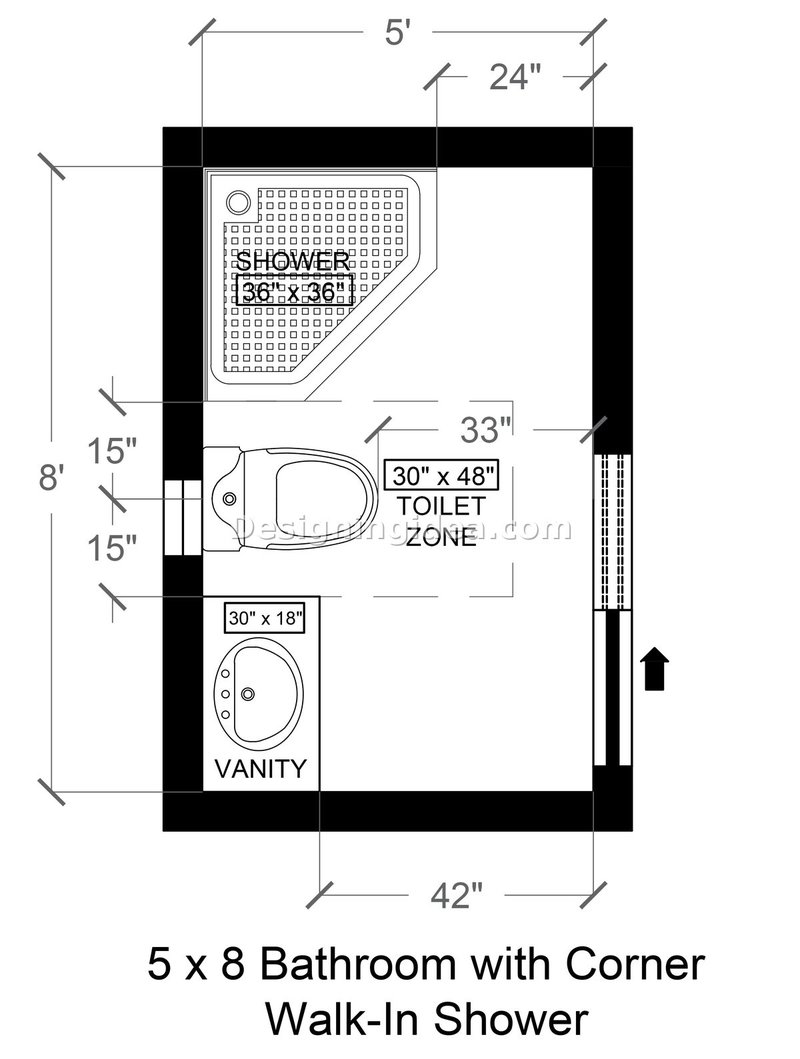 5x8 bathroom with walk in shower layouts corner walk in shower