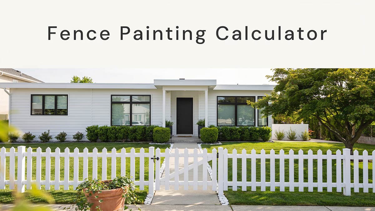 Modern home with white picket fence