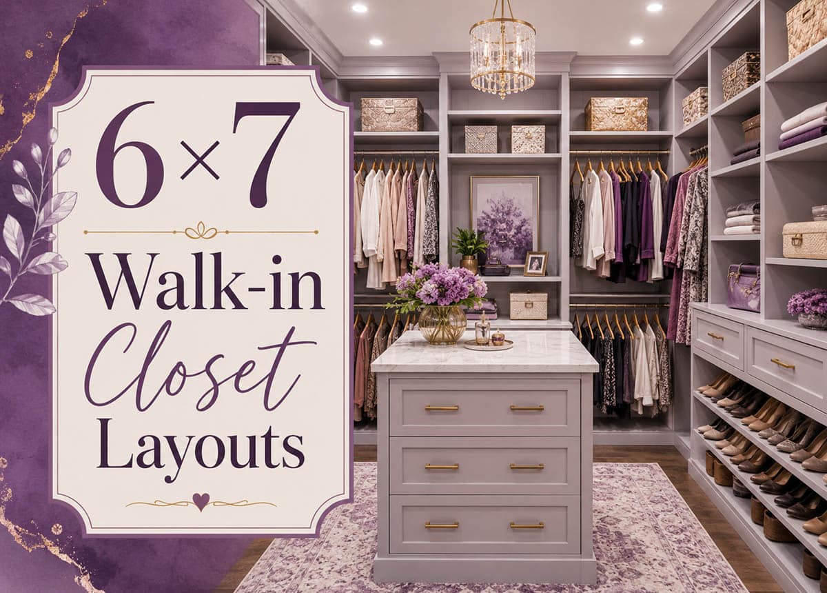 6×7 Walk-in Closet Layouts