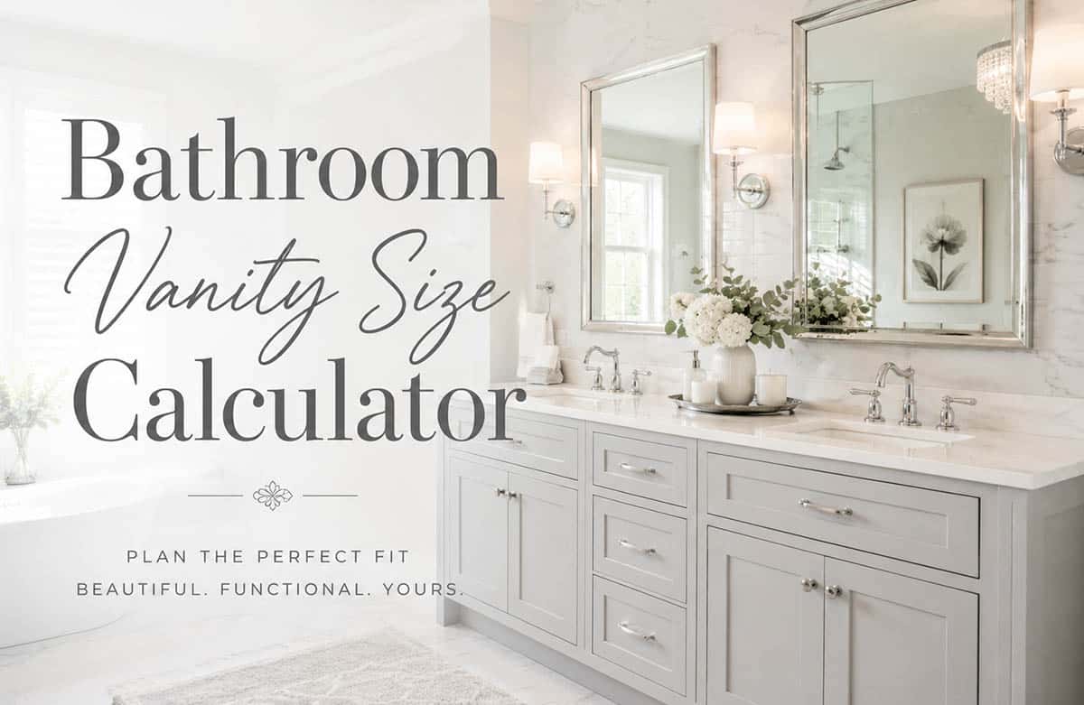 Bathroom vanity size calculator