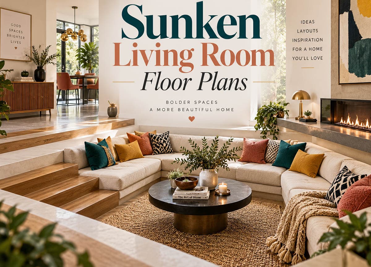 Sunken living room floor plans